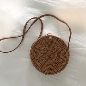 Urban Outfitters Ratan & Leather Crossbody Bag
